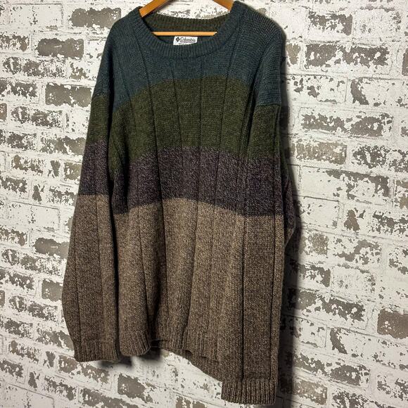 Vintage Columbia Wool Sweater Size Large Earth Tones Y2K Era - Picture 3 of 5